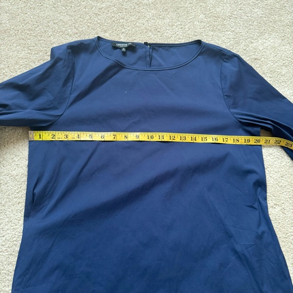 Lafayette 148 Blue Dress Tie Sleeves Modest Church Office - Picture 8 of 9